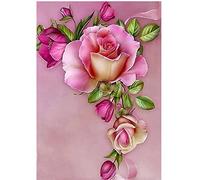 Diamond Painting Kits Large Size Full Drill Une rose Peinture Diamant 5D DIY adulte/enfant Cristal Strass Image Point De Croix Broderie Art Crafts Chambre/Salon/Bureau décoration 30x50cm
