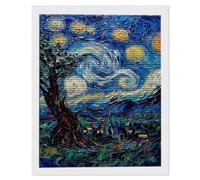 Diamond Painting Kits Le village étoilé, 5D DIY Diamond painting Adulte Art Cristal Broderie Peintures Diamant Arts Artisanat pour Débutant Enfants Home Office Décoration Murale, Cadeaux 40x60cm D-957