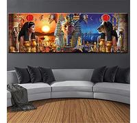 Diamond Painting Kits L'homme de l'Egypte ancienne DIY 5D Broderie Diamant Peinture pour Adultes/Enfants Complet Grande Taille Strass Point de croix Art pour la Maison Décor Murale Round Drill,30x90cm