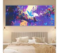 Diamond Painting Kits pour Adulte, 50x150cm Grand Format Broderie Diamant Kit Complet, DIY Papillon Kits de Peinture Diamant, 5D Strass Point de Croix Mosaique Kit, Créatifs Cadeau (Fleur) Z-S1252