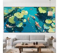 Diamond Painting Koï Diamond Painting Adulte 40x80cm 2025 Nouveau Bricolage 5D Strass Broderie Point de Croix Peinture Diamant Poisson,Loisirs Créatifs Adultes Kits pour Décoration Cadeau Femme QO-981