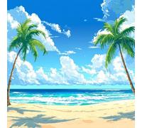 Diamond Painting La mer, Diamond Painting Adulte bleu Kits, Canevas Enfant Peinture Diamant, Broderie Diamant Loisirs CréAtifs Adultes Pour Decoration Chambre, IdéAl Cadeau Femme 45x45cm 5-109