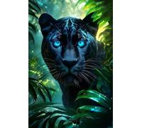 Diamond Painting La Panthère noire | DIY 5D Broderie Diamond Peinture Kits/Peinture Diamant Strass Complet - Kit DIY Diamant Painting pour Adultes et Enfants Artisanat Décor Murale À La Maison 50x70cm