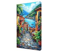 Diamond Painting Lac Cabine DIY Full Drill Diamond Painting Enfant, Large Peinture Diamant Adulte Kit Complet, Broderie Point Croix Diamant Arts Craft Kit, Décoratio Murale D'intérieur 70x140cm J-680