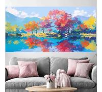 Diamond Painting Lac Diamond Painting Adulte Grand Format 100x300cm,2026 Nouveau DIY Peinture Diamant Couleur 5D Full Drill Rhinestone Canvas Broderie Cross Stitch Crystal Art Kit Décoration O-289G