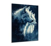 Diamond Painting Lac Loup Diamond Painting Adulte Enfant, 5D DIY Art du Diamant Complet Kits, Activité Manuelle Adulte, Cristal Strass Point de Croix Kits, Décoration Halloween Cadeaux 35x50cm s0yh-94