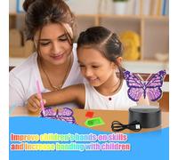 Diamond Painting Lampe 5d Papillon,Led Diamond Painting Enfant Creatif,7 Couleurs Veilleuse Pour Enfants,Bricolage Veilleuse Pour Filles Et Garçons Chambre Décor Cadeaux Anniversai[Vei9271136]