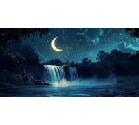 Diamond Painting Le Ciel Étoilé XXL DIY Diamond Painting Grand Format 50x100cm Adulte Activité Manuelle 5D La Cascade Diamant Loisirs Créatifs Broderie Diamant Complet Artisanat Décor Murale f-833