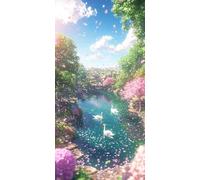 Diamond Painting Le Lac, Le Cygne Diamond-Painting Noel, Peinture Diamant Adulte Débutant, Activite Manuelle Adulte, Loisirs Créatifs Adultes, Diy Kit Complet Canevas, Maison Décoration 45x90xm W-292