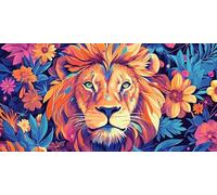 Diamond Painting Le Lion XXL DIY Diamond Painting Grand Format 90x180cm Adulte Activité Manuelle 5D Animaux Diamant Loisirs Créatifs Broderie Diamant Complet Artisanat AccessoiresDécor Murale f-579