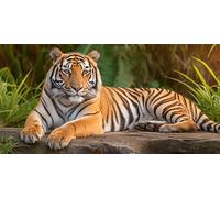 Diamond Painting Le tigre Kits, DIY Diamond Painting Adulte Enfant Animaux, Carré Full Drill Diamant Loisirs CréAtifs Adultes, Peinture Diamant Cristal Art, Adapté à automne fête Cadeau 80x120cm g-508