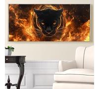 Diamond Painting Léopard Diamond Painting Adulte Animal Peinture Diamant XXL 90x180cm, DIY Cristal Débutant Art Set, Point de Croix Activité Manuelle Adulte Kits pour Decoration Maison Murale,Model400