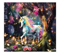 Diamond Painting Licorne fantastique,5D DIY Broderie Diamant Painting Kits,Adultes Enfants Diamant Peinture Strass Point De Croix Diamant Arts Craft pour la Décoration Salon Chambre Murale 70x70cm