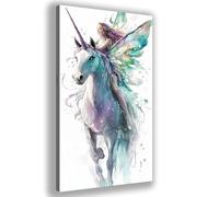 Diamond Painting Licorne Motif 20x40cm Grand Format Toile,Elfe Diamond Painting Adulte Activité Manuelle,Broderie Diamant Ronde Cristal Art Strass Point de Croix Peinture pour Decoration Chambre,Y356Z
