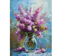 Diamond Painting lilas beauté, Diamond Painting Adulte Enfant, DIY Peinture Diamant 80x110 cm, 5d Complet Diamant Kit, Strass Point de Croix Cristal Art pour Murale Décoration Femmes Cadeaux 0b-132