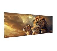 Diamond Painting Lion Diamond Painting Adulte Ciel Broderie Diamant Petit Format 60x30cm Bricolage Peinture Diamant Artisanat Strass Point de Croix Paintings pour Decoration Murale Maison X2-301