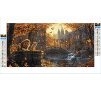 Diamond Painting Lion Diamond Painting Adulte Grand Format 30x60cm Automne Broderie Diamant Accessoires Complet, 5D Peinture Diamant Art Crafts Point de Croix Peinture Kit, Decoration Maison G1-890