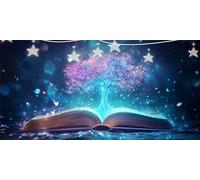Diamond Painting Livre Diamond Painting Adulte Romantique Tableau Diamant Enfant, Strass Cristal Peinture Paintings par Numéros Kit Diamant Point de Croix pour Adultes Murale Décor 50x100cm G6-966