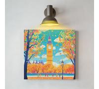 Diamond Painting Londres Diamant Painting Adulte Broderie Diamant DIY Point de Croix Kit Complet,Adulte Enfants Diamond Tableau Cristal Canevas Art pour Murale Decoration Chambre Paysage 50x70cm s0486