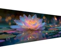 Diamond Painting Lotus Diamond Painting Adulte Feuille De Lotus Diamant Paintings Adulte Débutant,5D Peinture Diamant,Peinture Diamants,Décoration Murale Maison Geburtstag Cadeau Kind 100x200cm YZ-293