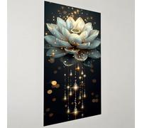 Diamond Painting Lotus Diamond Painting Adulte Grand Format 40x90cm, 5D Peinture Diamant Fleur Broderie Diamant Kit Complet, DIY Broderie Point de Croix Activité Manuelle, Decoration Murale G2-1211