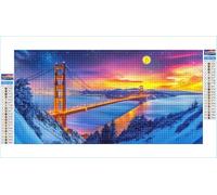 Diamond Painting Lune Diamond Painting Adulte Grand Format 80x160cm Océan Broderie Diamant Accessoires Complet, 5D Peinture Diamant Art Crafts Point de Croix Peinture Kit, Decoration Maison G1-1100