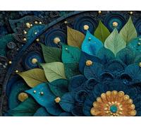 Diamond Painting Mandala, Peinture Diamant RêVe Diamond Painting Adulte Grand Format 90 x 70 cm, 5D DIY Broderie Diamant Point de Croix Loisirs Créatifs Adultes pour Decoration Maison -zjn25011CD