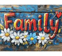 Diamond Painting Marguerite Diamond Painting Adulte Enfant, 5D DIY Broderie Diamant Kit Complet Lettre, Peinture Diamant Artisanat Strass Point de Croix Art Set, Décoration Maison 70x100 cm W-8599