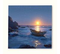 Diamond Painting Mer Diamond Painting Adulte, Broderie Diamant Bateau Peinture Diamant Loisirs Créatifs Adultes, 5D Cristal Strass Point de Croix Puzzle, Tableau Decoration Murale 90x90cm uj27-4o