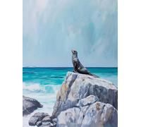 Diamond Painting Mer DIY Peinture Diamant Adulte,5D Diamond Art Kit Enfants Complet Strass Cristal Point Croix Broderie Peinture canevas pour Cadeau Femme Enfant Murale Décoration 40x50cm Joint Z1-519