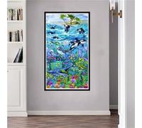 Diamond Painting Monde des fonds marins Grand Format 60x100cm 5D DIY Ensemble Broderie Diamant Kit Complet Puzzle Loisirs Creatifs Adultes Art Cristal Painting Décoratio Murale d'intérieur S-398