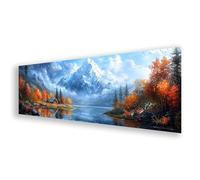 Diamond Painting Montagne Diamond Painting Adulte Grand Format 50x150 cm, Peinture Diamant Adulte Paysage Broderie Diamant, DIY Strass Point de Croix Art pour Decoration Murale, Cadeau Femme K0-61