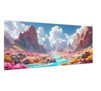 Diamond Painting Montagne Diamond Painting Adulte Nuage blanc Broderie Diamant Grand Format 40x80cm Diament Peinting Kit, Tableau en Perles à Coller, Peinture de Diamant pour Décoration Murale FD-2303