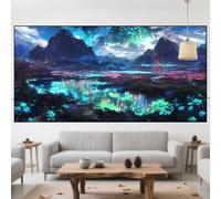 Diamond Painting Montagne Diamond Painting Enfant Aurore Activité Manuelle Adulte Débutant Peinture Diamant,2025 Nouveau DIY 5D Mosaique Broderie Diamant Point de Croix Décor Cadeau 50x100cm QO-460