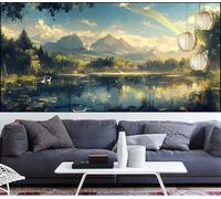 Diamond Painting Montagne Diamond Painting Grand Format 60x150cm Peinture Diamant Adulte Lac Broderie Diamant Strass Point de Croix Peinture,Bricolage Mosaique Puzzle Artisanat Kits,Décoration QL-243