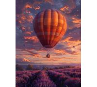 Diamond Painting MontgolfièRe, 5D Diamond Painting Adulte Paysage, DIY Full Drill Artisanat Cristal Point de Croix Kits, Broderie Diamant Activite Manuelle Adulte, Décoration Maison 90x120cm D-1871