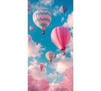 Diamond Painting MontgolfièRe Kit Diamond Painting Adulte Fleur Peinture Diamant Activité Manuelle Adulte Broderie Diamant 5D DIY Full Drill Rond Artisanat Kits, Murale Décoration 60x120cm G-4M544X