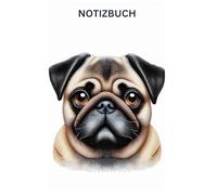 Diamond Painting Mops Notizbuch, Buch: Das perfekte Geschenk für Mopsbesitzer & Liebhaber, Mopscover, Accessoires, Artikel: Tagebuch, Journal, ... besondere Notizbücher, Hunde Deko, Welpe