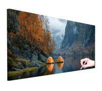 Diamond Painting Nature Diamant Painting Adulte Grand Format 80x30cm 5D Peinture Diamant Paysage DIY Broderie Diamant Kit Complet Cristal Strass Point de Croix Kit Cadeau Femme Decoration Automne Q-09