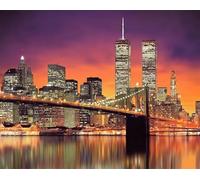 Diamond Painting New York 5D DIY Broderie Diamant Kit Complet Pont, Peinture Diamant Artisanat, Strass Point de Croix Painting Adultes Débutants pour Decoration Murale Chambre Cadeau 20x30cm FC-820