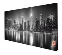 Diamond Painting New York Diamant Painting Paysage Kit 130x50cm Broderie Diamant Grand Format Loisirs Créatifs Adultes 5D DIY Diamond Cristal Point de Croix Kit pour Decor Maison Cadeau Femme W-22