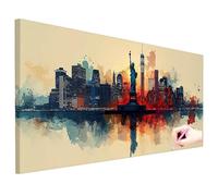 Diamond Painting New York Diamond Painting Adulte Grand Format 130x50cm Broderie Diamant Paysage Loisirs Créatifs Adultes 5D Perle Diamant a Coller Strass Point de Croix Tableau Decoration Murale O-13