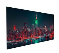 Diamond Painting New York, Square Full Drill Peinture Numero Adulte Vue nocturne, Kit Broderie Canevas Kit Complet Adulte, Strass Cristal Art Peinture Diamant pour Cadeau Femme 200 x 100 cm Model12328