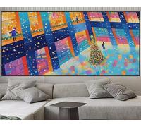 Diamond Painting Noël Diamant Painting Adulte Dessins Animés Broderie Diamant DIY Point de Croix Kit Complet, Diamond Tableau Artisanat Cristal Art pour Murale Decoration Chambre 90 x 200 cm S1010