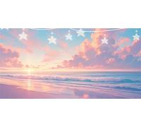 Diamond Painting Nuage Blanc Diamond Painting Adulte Mer Tableau Diamant Enfant, Strass Cristal Peinture Paintings par Numéros Kits Diamant Point de Croix pour Adultes Murale Décor 45x90cm G6-652