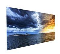 Diamond Painting Nuage, Rond Full Drill Peinture Numero Adulte Paysage, Kit Broderie Canevas Kit Complet Adulte, Strass Cristal Art Peinture Diamant pour Decoration Maison Cadeau 140 x 70cm Model14614