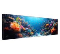 Diamond Painting Océan Diamond Painting Adulte Corail Peinture Diamant Kit Complet XXL 150x50cm, 5D DIY Strass Point de Croix Loisir Creatif Enfant Mosaïque Manuel pour Home Wall Decoration F1-63