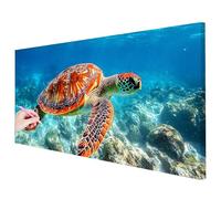 Diamond Painting Océan Diamond Painting Adulte Grand Format 250x100cm, Tortue Broderie Diamant Kit Complet Activité Manuelle Adulte, Tableau perle Diamant Point de Croix Decor Murale Cadeau Femme L-81
