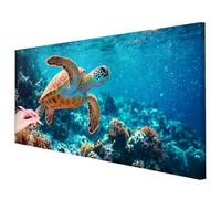 Diamond Painting Océan Diamond Painting Adulte Grand Format 250x100cm, Tortue Broderie Diamant Kit Complet Activité Manuelle Adulte, Tableau perle Diamant Point de Croix Decor Murale Cadeau Femme J-63