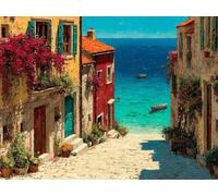 Diamond Painting OcéAn, Peinture Diamant Paysage Diamond Painting Adulte Grand Format 50x40cm, 5D DIY Broderie Diamant Point de Croix Loisirs Créatifs Adultes pour Decoration Maison -zjn25011AS